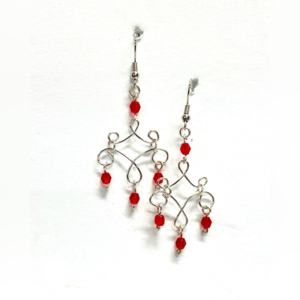 HANDMADE Filagree Hand Wrapped Lightweight Dangle Earrings, Gift For Her Woman